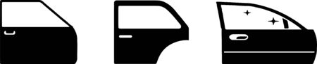 car door icon isolated on white backgroundのイラスト素材