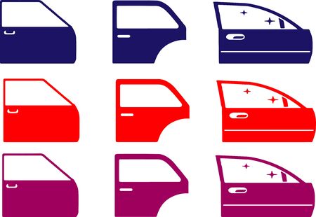 car door icon isolated on white backgroundのイラスト素材