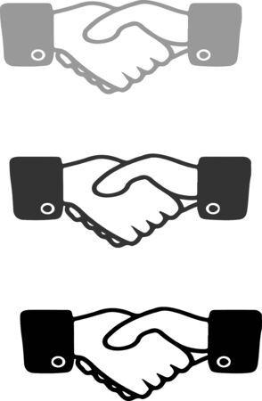 hand shake icon isolated on white backgroundのイラスト素材