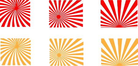 abstract sunburst set vector on backgroundのイラスト素材