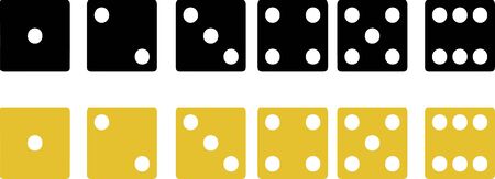 dice icon isolated on white backgroundのイラスト素材