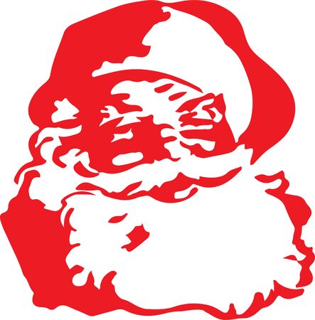 santa claus vector isolated on white backgroundのイラスト素材