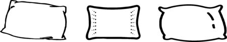 Pillow icon isolated on white backgroundのイラスト素材