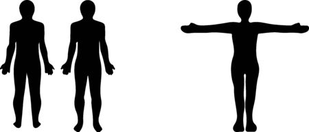 human body icon isolated on white backgroundのイラスト素材