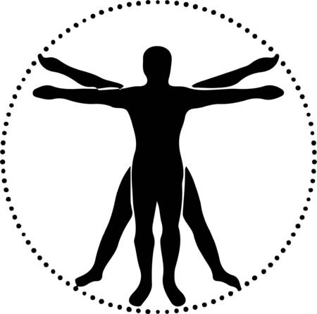 human body icon isolated on white backgroundのイラスト素材