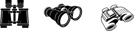 binoculars vector isolated on white backgroundのイラスト素材