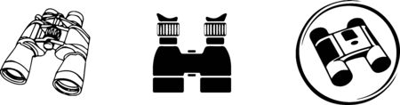 binoculars vector isolated on white backgroundのイラスト素材
