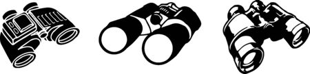 binoculars vector isolated on white backgroundのイラスト素材