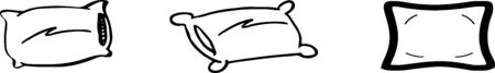Pillow icon isolated on white backgroundのイラスト素材