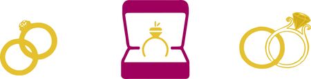 wedding ring icon isolated on white backgroundのイラスト素材