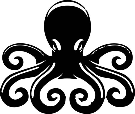 octopus icon isolated on white backgroundのイラスト素材