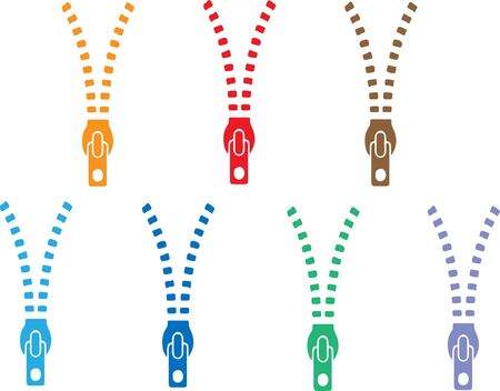 zipper icon isolated on white backgroundのイラスト素材
