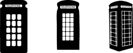 phone booth icon isolated on backgroundのイラスト素材