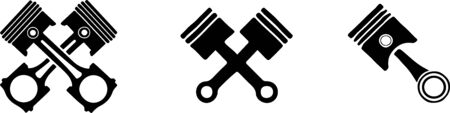 piston icon isolated on backgroundのイラスト素材