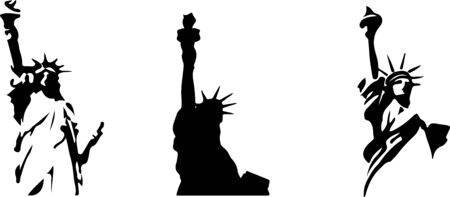 statue of liberty icon isolated on backgroundのイラスト素材