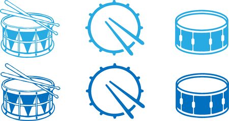 drum icon isolated on backgroundのイラスト素材