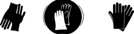 Rubber gloves icon isolated on backgroundのイラスト素材