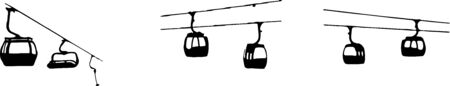 cable car icon isolated on backgroundのイラスト素材