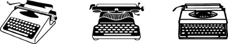 typewriter icon isolated on backgroundのイラスト素材