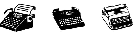 typewriter icon isolated on backgroundのイラスト素材