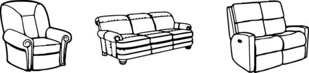 sofa icon isolated on backgroundのイラスト素材