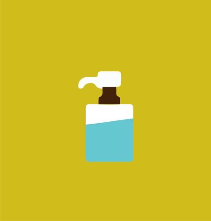 Hand sanitizer pump bottle, washing gel, alcohol gelのイラスト素材