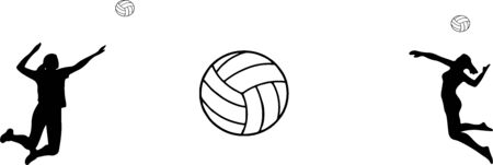 volleyball icon isolated on backgroundのイラスト素材