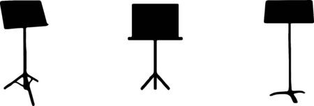 music stand book icon isolated on white backgroundのイラスト素材