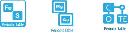 chemical elements from periodic table icon isolated on white backgroundのイラスト素材