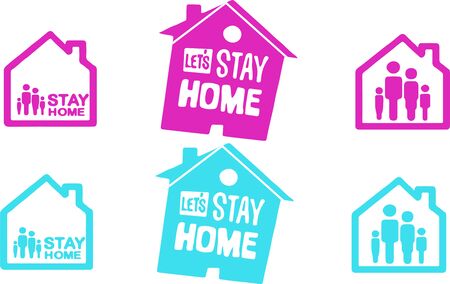 stay at home icon isolated on white backgroundのイラスト素材