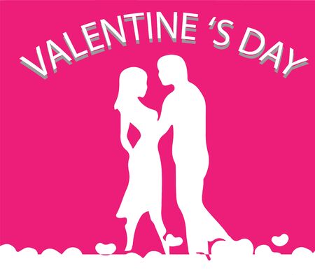 Couple vector illustration for Valentines's dayのイラスト素材