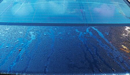 Water drop on carの写真素材