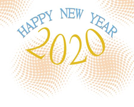 illustration of happy new year 2020 background