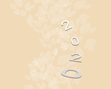 illustration of happy new year 2020 background