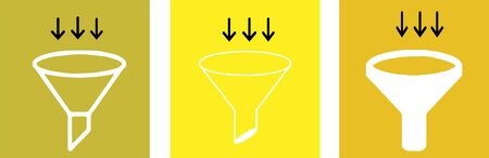 filter icon isolated on backgroundのイラスト素材