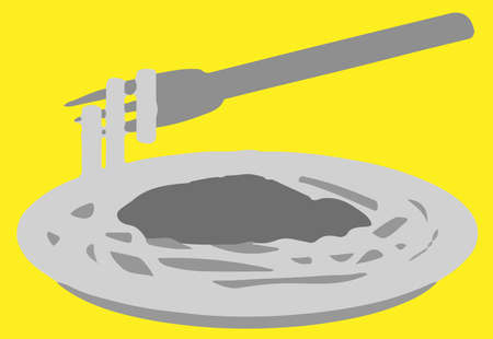 noodle icon isolated on backgroundのイラスト素材