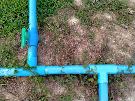 water PVC pipe in the farm
