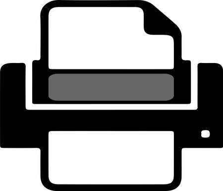 printer icon isolated on background