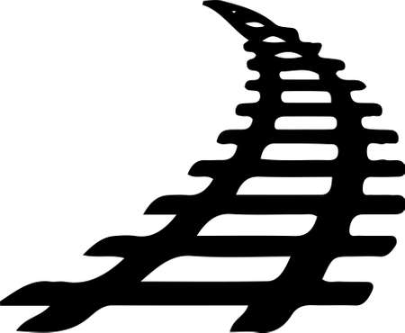 railroad icon on white backgroundのイラスト素材