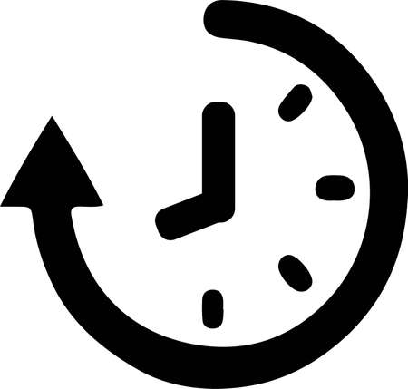 time icon isolated on backgroundのイラスト素材