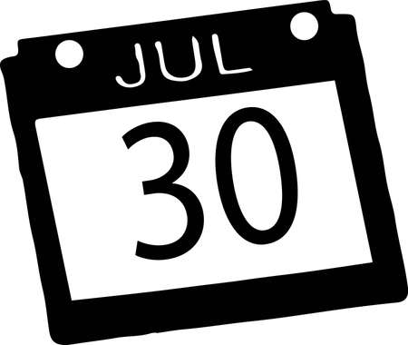 calendar vector illustration isolated on backgroundのイラスト素材