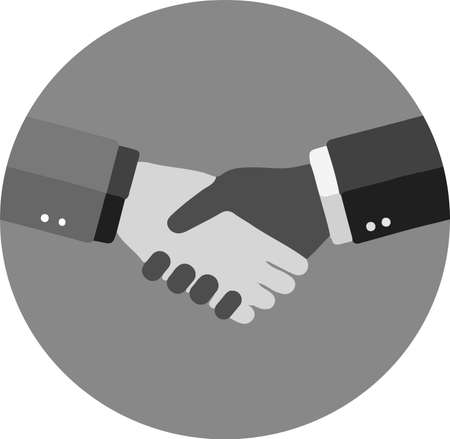 shaking hand icon isolated on backgroundのイラスト素材