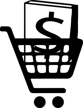 shopping cart icon isolated on white backgroundのイラスト素材