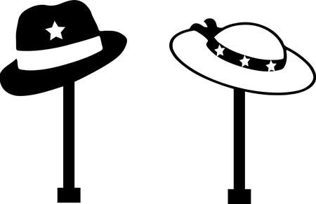 hat icon isolated on white backgroundのイラスト素材