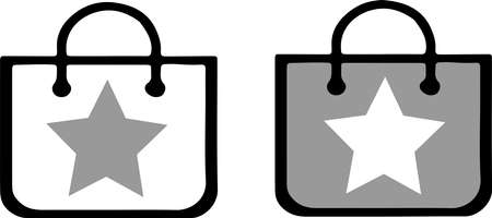 shopping bag icon isolated on white backgroundのイラスト素材