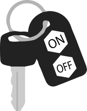 car key icon isolated on white backgroundのイラスト素材