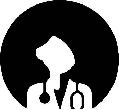 doctor icon isolated on white backgroundのイラスト素材