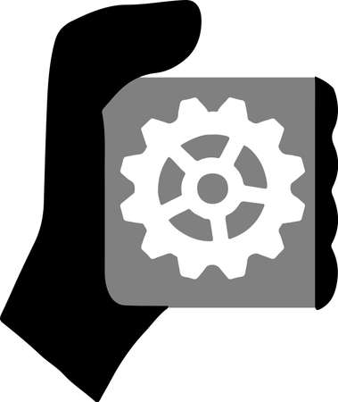 cog icon isolated on white backgroundのイラスト素材