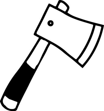 ax icon isolated on white backgroundのイラスト素材