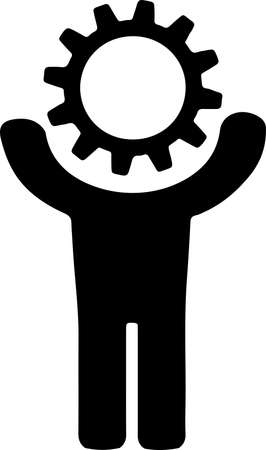 cog icon isolated on white backgroundのイラスト素材